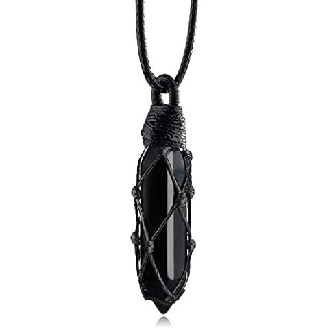 TIKCAUZ Black Obsidian Necklace Cover