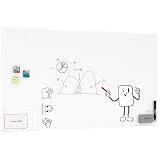 ALLboards Lavagna in vetro magnetica opaca 220x120cm + GRATIS, Lavagna bianca, Tavola di vetro, Pannello in vetro