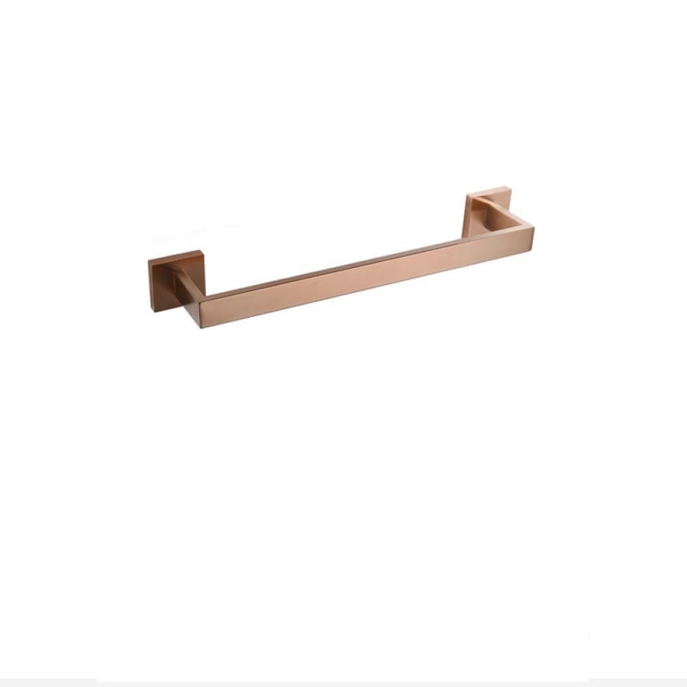 Juego de accesorios de baño de oro rosa cepillado, soporte cuadrado para papel higiénico, toallero, toallero, perchero de 40 cm, toallero de mano, decoración moderna de lujo para baño