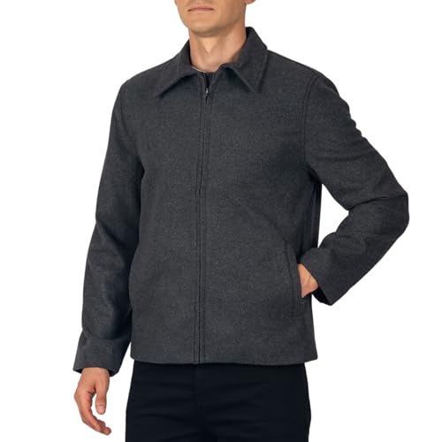 Alpine Swiss Grant Mens Wool 28" JD Zip Open Front Jacket