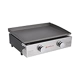 Camplux Propane Gas Griddles, 22 Inch Camping Portable Griddle, 22,000 BTU 2 Burners Gas Grill for...