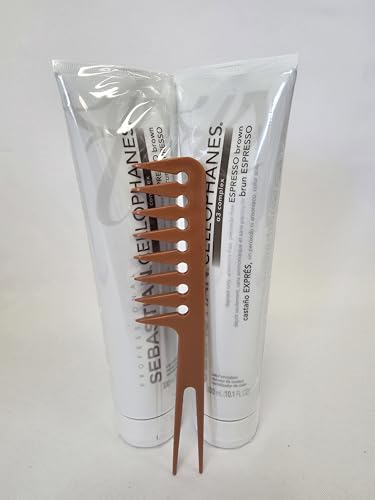 Pack of 2 Cellophanes Color Espresso Brown, Color Revitalizer with