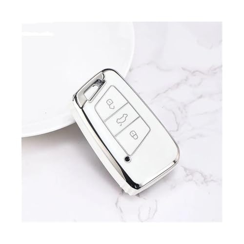 Coque protection TPU pour clé VW Polo Tiguan Golf avec finition chrome élégante