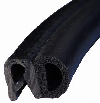 EUTRAS Kantenschutz 0 Eutras KSD2051 Rubber Door Boot Seal-Clamping Range 1.0-2.0 mm-Black-5 m, Länge