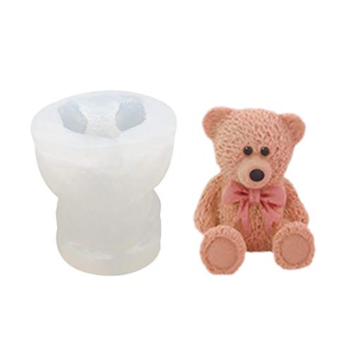 luukiy Moule en Silicone Ourson 3D Ours Moule Silicone Animaux Moule À Glaçons pour Bricolage Chocolat, Bonbons, Gâteau, Cuisson
