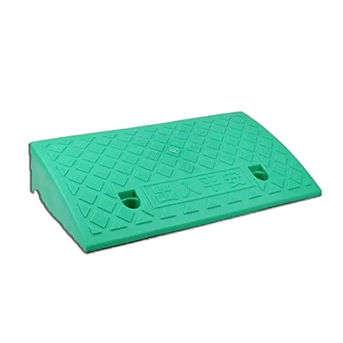 Rampa para umbral de 5 pulgadas, rampa portátil de plástico para entrada de garaje, rampa ligera para coche, mascotas, scooter, silla de ruedas y motocicleta con superficie antideslizante (Color: Verde, Tamaño: 50x27x9 cm) miniatura 1