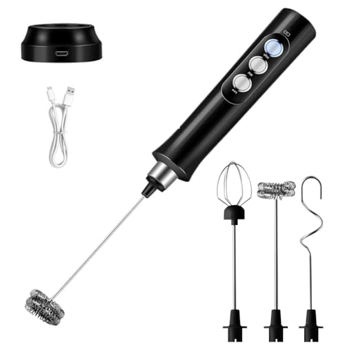 Milk Frother Handheld, atolla USB Rechargeable Electric Foam Maker