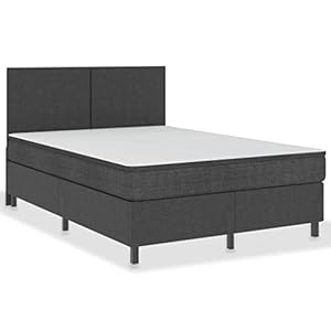 vidaXL Boxspringframe Slaapmeubel Meubel Boxspring Bedframe Bed Ledikant Boxspringbed Bedden Frame Boxspringbedframe Stof Grijs 160×200 cm