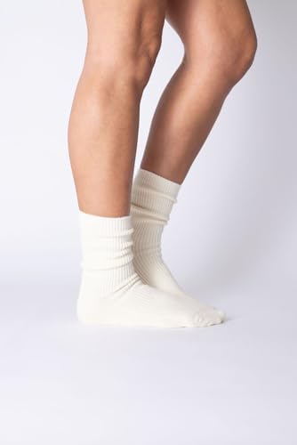 Image of MELUSA Wool Cashmere Socks for Women, Super Soft Warm Cozy Winter Gift Crew Socks