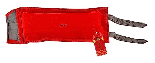 Image of UAPAN 4 line Ankle Bells Velvet Pad for Classical Bharatanatyam Kathak Dance with Adjustable Strap(Red)