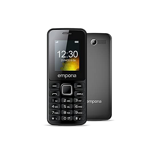 Emporia MD212 Dual-SIM Telefon Svart Blå med Ficklampa