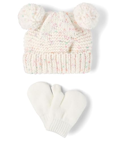 Image of The Children's Place Baby And Toddler Winter Hat and Mittens Cold Weather Set