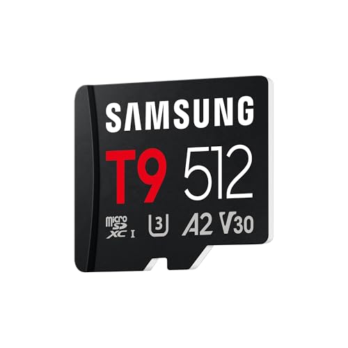 Samsung T9 microSD-Karte, 512 GB, Speicherkarte für den Einsatz in Drohnen, Action Kameras und 360° Kameras, UHS-I U3, Full HD & 4K UHD… – Ansicht 2