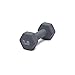 Amazon Basics Neoprene Coated Hexagon Workout Dumbbell Hand Weight, 7 pound - Set of 2, 14 pounds, Light Grey