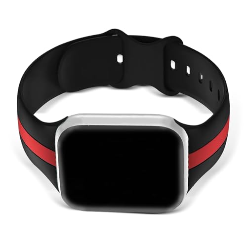 Image of GRIPP Tutone Soft Silicone Watch Strap for 44mm /45mm /46mm /49mm, Watch Series 11 /10 /9 /8 /7 /6 /5 /4, SE 3 /2 /1, Ultra 3 /2 /1, Durable, Flexible, Lightweight, Adjustable (Watch Not Included)