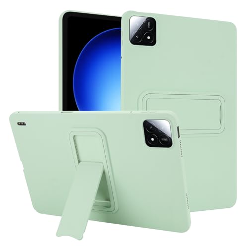 Coque silicone Xiaomi Pad 6S Pro 12,4 protection intégrale 2024 avec béquille antichoc verte
