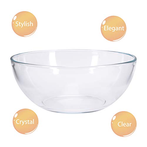 Set di 2 ciotole per insalata in vetro, 2 ciotole da dessert, diametro 20 cm - immagine 4