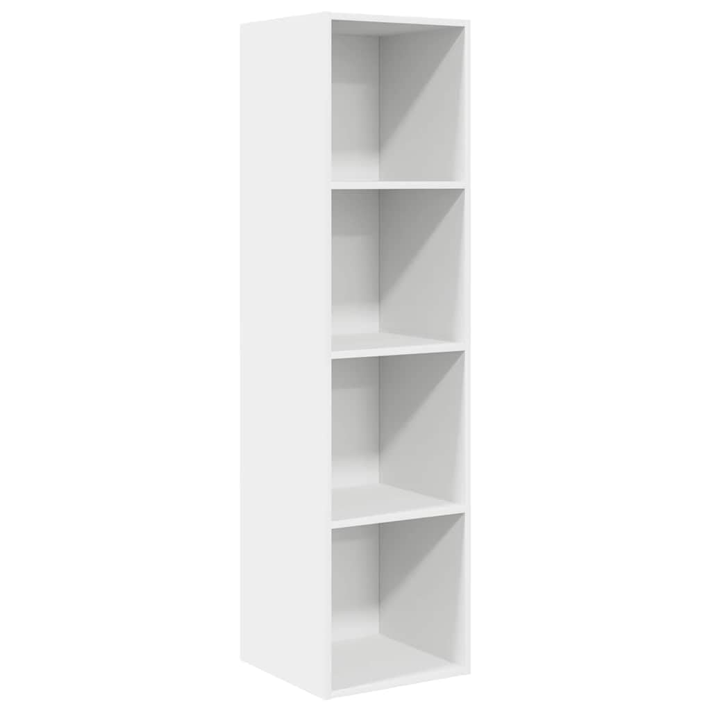 Mueble de TV blanco 37 x 37 x 142,5 cm, mueble de TV colgante de madera con 4 compartimentos, diseño moderno y construcción robusta para salón, dormitorio, oficina