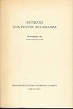 Beiträge zur Poetik des Dramas - Werner (Hrsg.) Keller