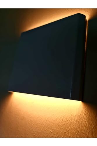 Dekoratif Çift Yönlü Duvar Aplik - 4w - Beyaz Kasa - 19x17 cm - (3000K Gün İşığı) 3000K Günışığı
