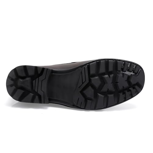 Image of Formal Dress Shoes for Men, Premium Buckle Moc-Toe Business Shoes Casual Slip-on Penny Loafer