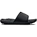 Under Armour Unisex Project Rock 3 Slides, (001) Black/Black/Pitch Gray, 10, US