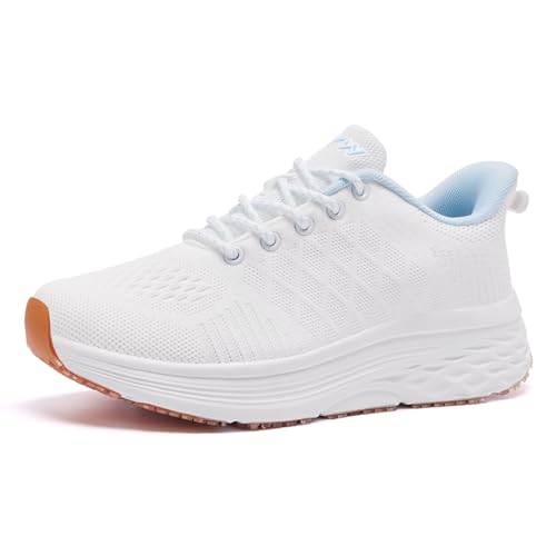 Image of AVW Womens Non Slip Work Shoes Water Resistant Walking Sneakers Food Service Chef Kitchen Shoes
