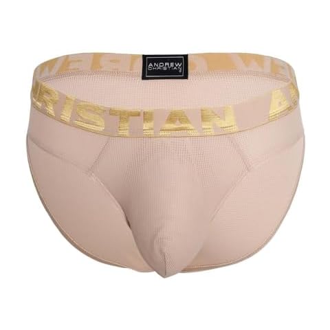 Andrew Christian Air Mesh Brief in Beige Cover