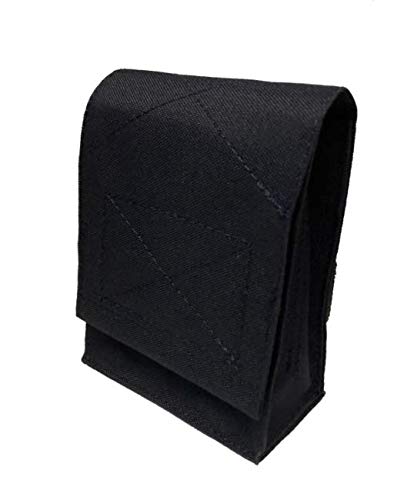 Nylon Double Handcuff Molle Pouch - Handcuff Case Holds 2 Sets of Cuffs - Tactical Pouch for Police and Security Load Bearing Vests and External Vest Carriers