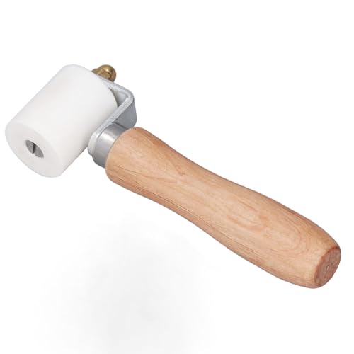 Rodillo de Costura de PTFE, Rodillo de Presión Manual de Costura Resistente a Altas Temperaturas de 40 Mm a 280 °C con Rodamiento Doble, Rodillo de PTFE de Alto Calor para