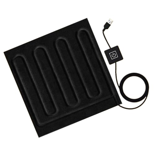 Manta térmica portátil – Cojín eléctrico USB, cojín de viaje de calentamiento rápido, manta de grafeno de fibra de carbono flexible con 3 modos de sincronización | Para el coche