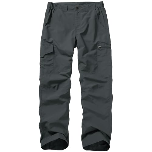 Mens Hiking Pants Quick Dry UPF 50 Travel Fishing Safari Cargo Pants Boy Scout Pants
