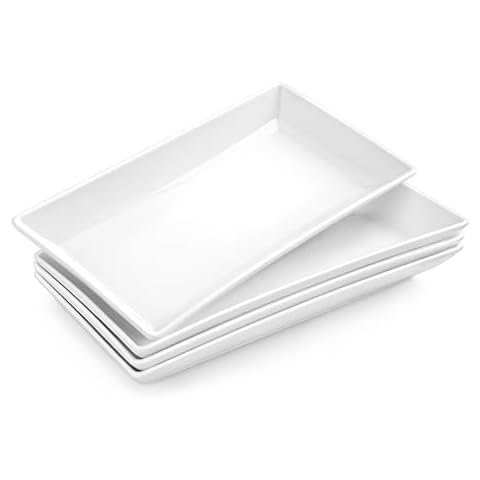 MALACASA 12 Inch Porcelain Serving Platters Set Cover