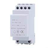 Trasformatore campanello 8V 12V 24V Alimentazione a bassa frequenza, Montaggio su guida DIN per sistemi di sicurezza domestica, Alloggiamento ABS racchiuso in resina epossidica, Tensione affidabile