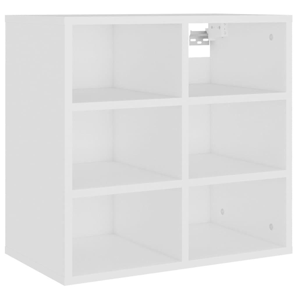Set di 2 scarpiere da parete, 52,5 x 30 x 50 cm, colore: bianco