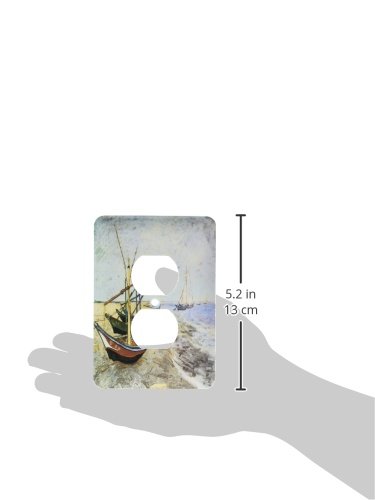 Cubierta para interruptor de luz de playa con placa de barco de pesca costero 3