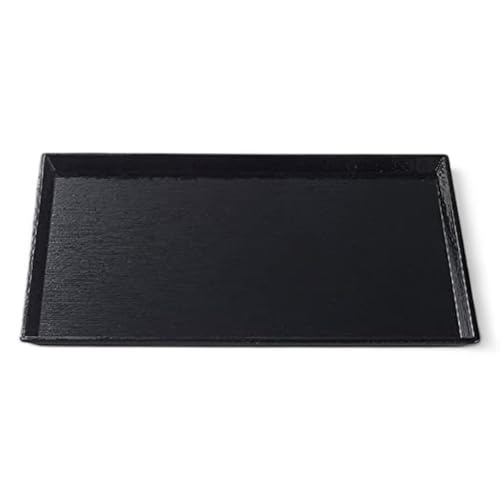 J-kitchens お盆 尺1 清流長手 トレー ( 盆 トレイ おぼん ) 黒 ブラック 滑らない 34cm 漆器 ( ABS 樹脂 ) 日本製