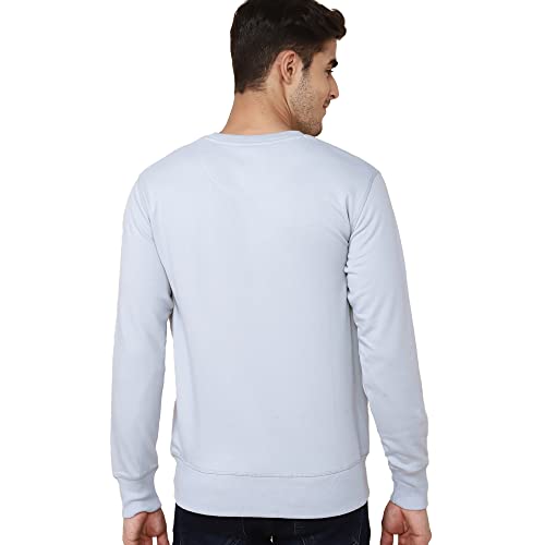 Image of Free Authority Superman Printed Regular Fit Grey Cotton Men's Sweatshirt