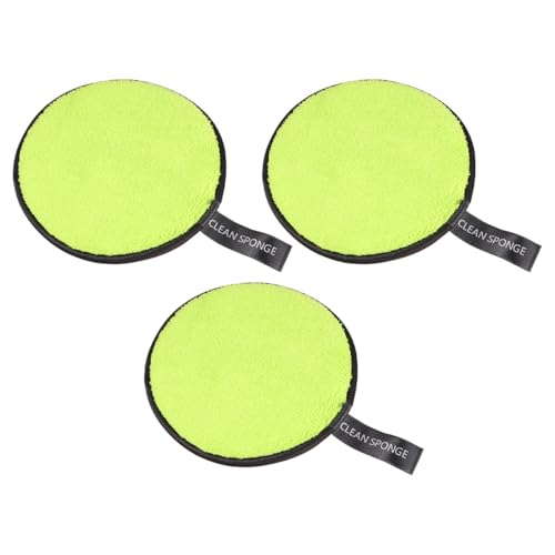 ELAYARD 3 piezas Almohadillas Desmaquillantes Redondas de Esponjas Faciales Suaves para Limpieza y Eliminación de Polvo Accesorio Cosmético Práctico para Mujer Color Color Aleatorio