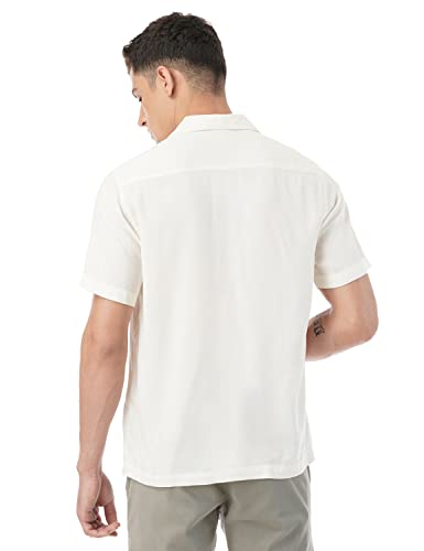 Image of FYLTR Men's Solid Rayon Casual Shirt with Resort Collar & Half Sleeves | Shirts for Men