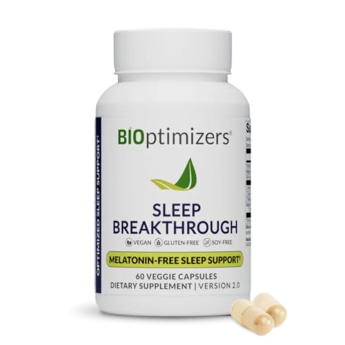 BIOptimizers Sleep Breakthrough Capsules - Natural Support Supplement | Calming Relief Aid for Adults | Non-Habit Forming | 60 Capsules