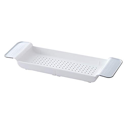 Plateau de bain réglable extensible en plastique avec porte-vin sécurisé
