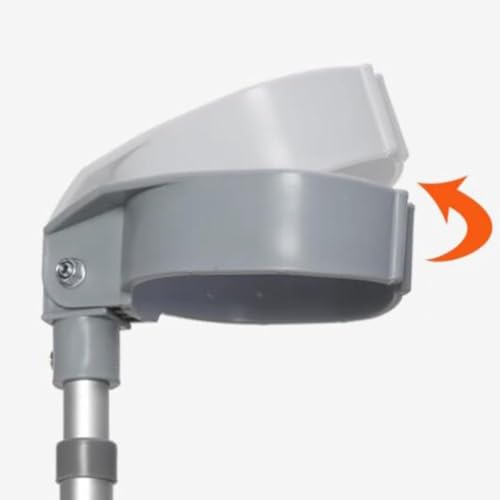 Muletas ajustables para antebrazo para adultos, andador plegable de aleación de aluminio con puño cerrado giratorio y asas ergonómicas para las muñecas, par ligero