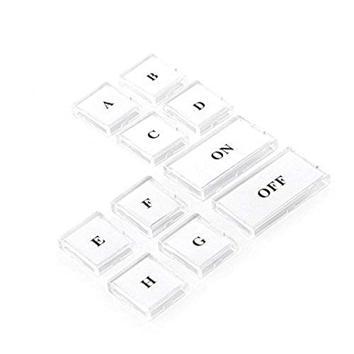Insteon 2401CLB 6/8 Button Change Kit - Keypadlinc, Clear