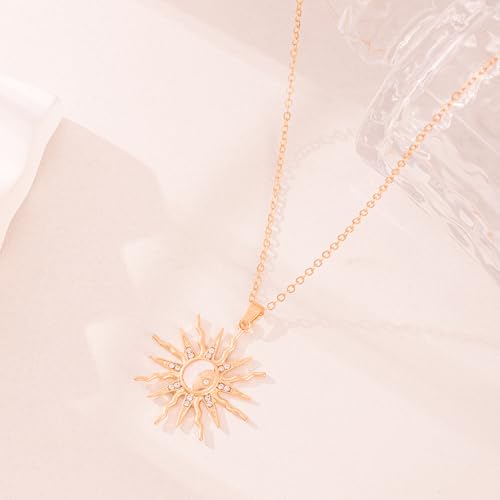 14K Gold Pendant Necklace for Women - Dainty Tiny Pendant Choker, Delicate Gold Chain Necklace, Trendy Jewelry Gift3
