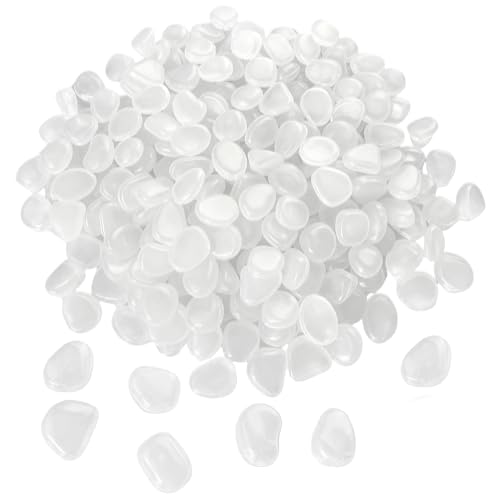 500 Pièces Cailloux Lumineux, Galets Brillants Décoratifs, Pierres Lumineuses de Jardin pour...