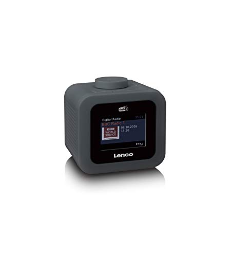 Lenco CR-620 DAB+ klokradio - radiowekker met 3" TFT kleurendisplay - PLL FM - 40 zendergeheugens voor FM en DAB+ - alarm en sluimerfunctie - 2 watt RMS - 3,5mm - grijs, CR-620GY, 90 x 98 x 110 mm - Image 7