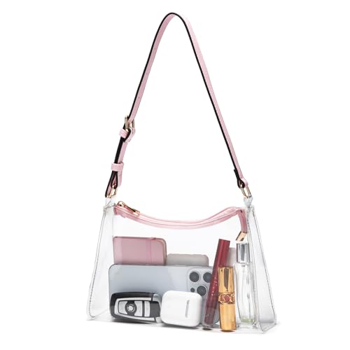Wuflyover Clear Bag for Stadium Events Clear Purse Shoulder Bag for Women