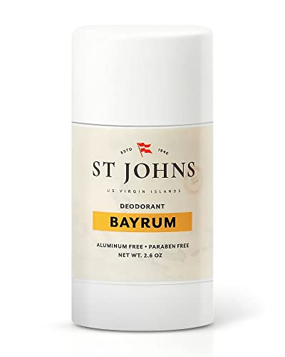 St. John Bay Rum Aluminum Free Deodorant With Aftershave And Cologne | Made With Bay Leaves From The Virgin Islands | Bay Leaf After Shave Fragrance For Men | (8 Oz Splash Bottle) #TOP5