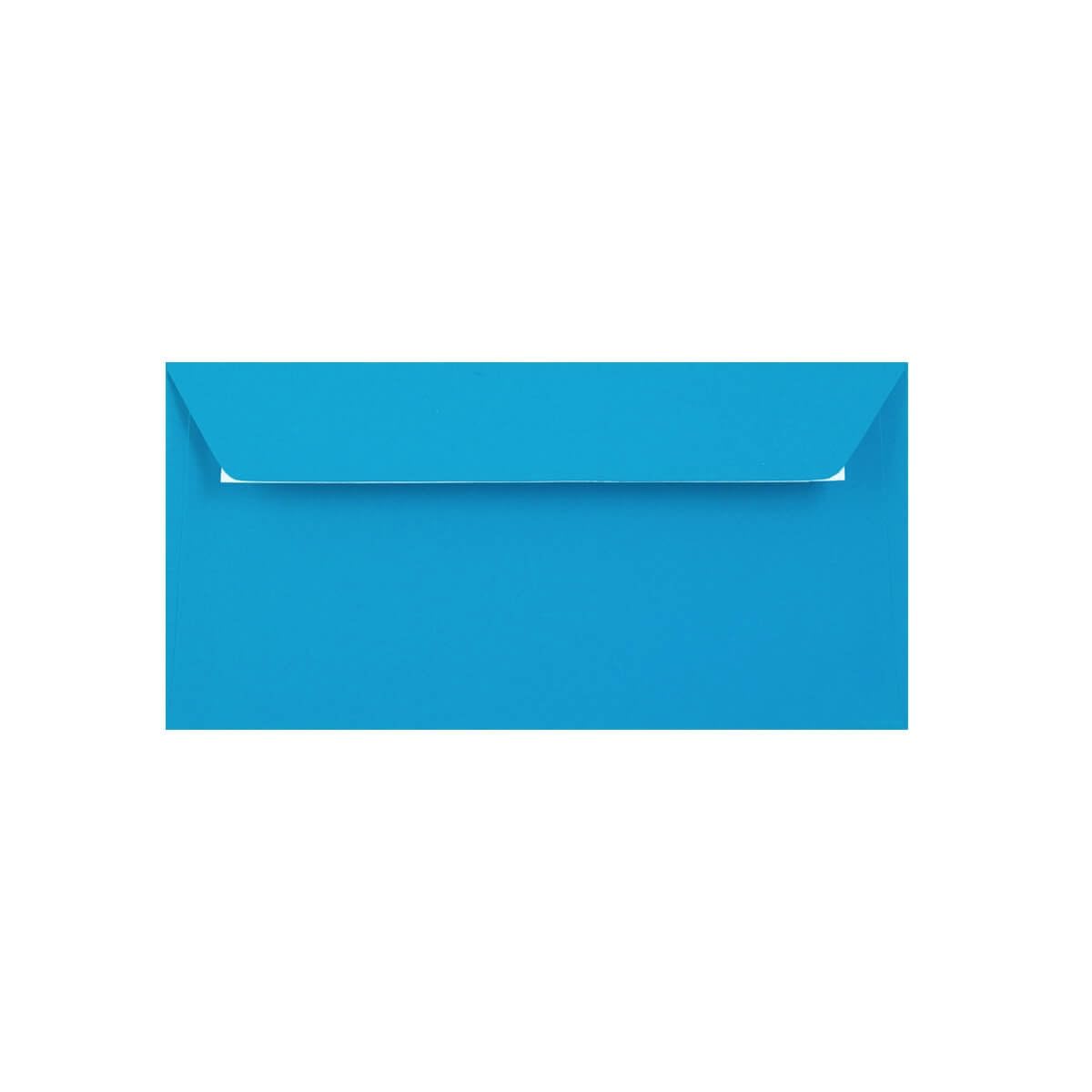 100 Bright Blue DL (A4 Tri-fold) Envelopes - 110mm x 220mm - Straight Wallet Flap Peel/Seal Blue Coloured Envelopes - 120gsm Clariana Paper - to Fit DL Inserts/Compliment Slips